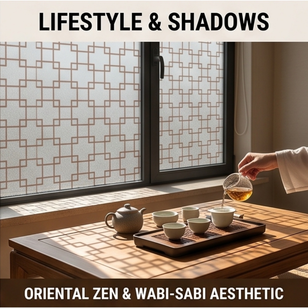 Oriental Lattice Square Printe - đánh giá và giá Window Insulation Film