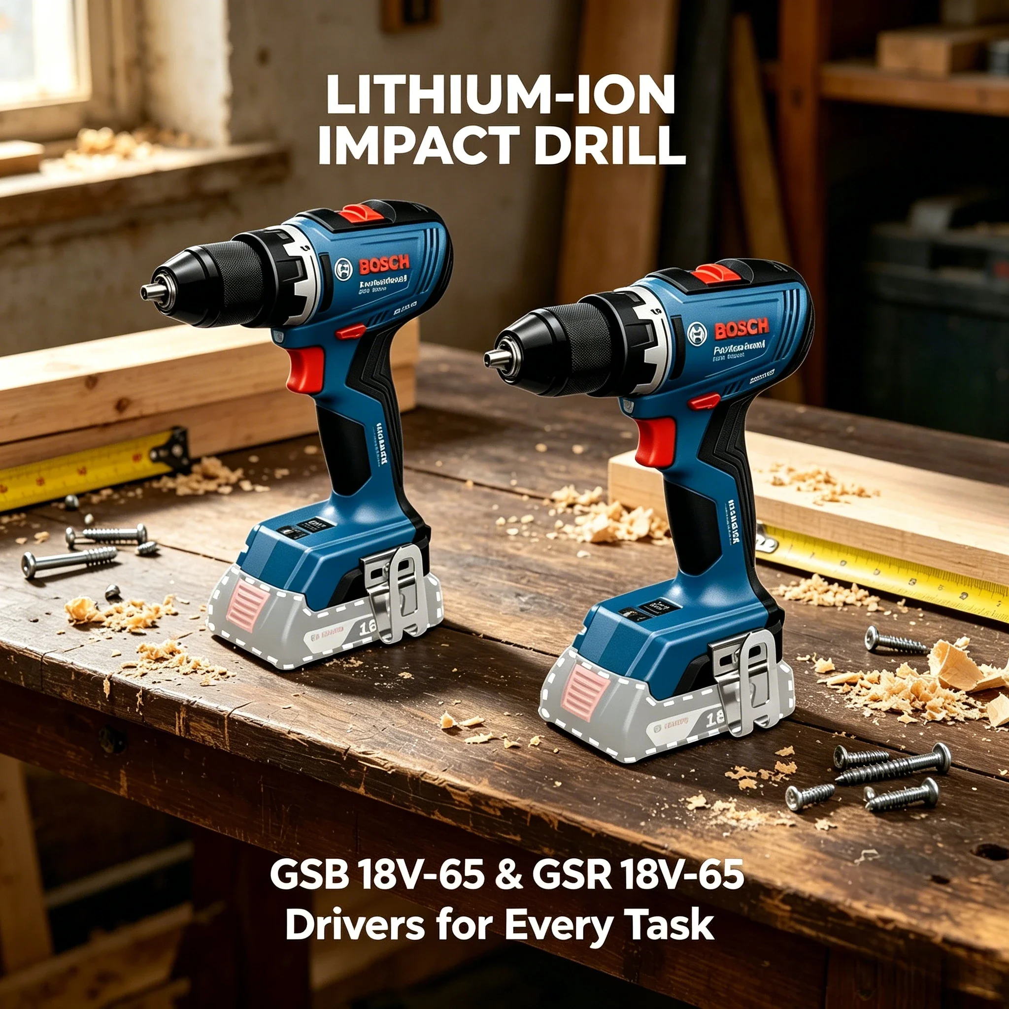 Compact Bosch GSR 18V-65,GSB 1 - đánh giá và giá Bosch Drill Gsb 18V