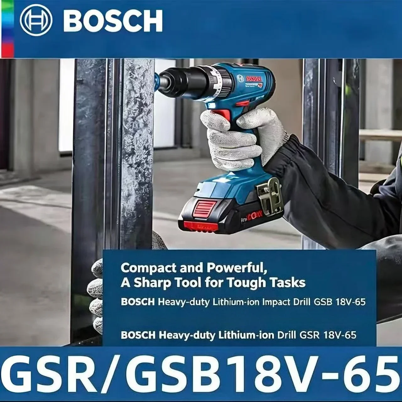 Compact Bosch GSR 18V-65,GSB 1 - đánh giá và giá Bosch Drill Gsb 18V